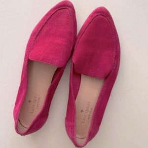 Kate Spade pink suede flats 🌸